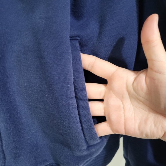 Vintage Disney Store Tigger Embroidered Sweatshirt Jacket Hooded Blue Small - Picture 6 of 12